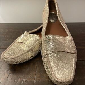Clarks 8M Artisan Gold Speckled Metallic Loafers- Coastal Grandma